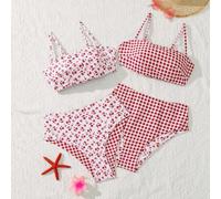 2026 Neue Tankini Badeanzug-Set in Große Größen mit umkehrbarem Design und abnehmbaren Trägern, süß