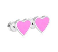 20G Herz Emaille Ohrstecker für Frauen Mädchen | Rosa & Rot Knorpel Schmuck Geschenk | Chirurgenstahl Hypoallergen Tragus Piercing Pfosten mit Sicherheitsverschluss | Weihnachtsgeschenk für Ihre