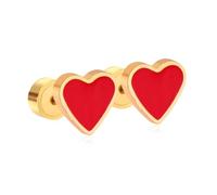 20G Herz Emaille Ohrstecker für Frauen Mädchen | Rosa & Rot Knorpel Schmuck Geschenk | Chirurgenstahl Hypoallergen Tragus Piercing Pfosten mit Sicherheitsverschluss | Weihnachtsgeschenk für Ihre