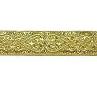 20m Brokat Borte Webband 16mm breit Farbe: Lurex-Gold von 1A-Kurzwaren 16007-go