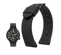 20mm 22mm Gummiarmband passend for Seiko IWC Citizen Waffelarmband Armbänder Mode Universal Herren Diver Silikon Sportuhrenarmband (Color : Black-black, Size : 20mm)