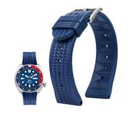 20mm 22mm Gummiarmband passend for Seiko IWC Citizen Waffelarmband Armbänder Mode Universal Herren Diver Silikon Sportuhrenarmband (Color : Blue-silver, Size : 22mm)