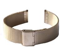 20mm Eichmüller Edelstahl Meshband Uhren Armband Gold mit Sicherheitsverschluss