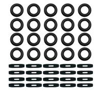 20PCS Olive Form Plastikknöpfe 20PCS Kunststoff O Ringe Olive geformte Schnalle 1 Loch Ring Kreis Haken Befestigung Zeltklappen Verbinden Zelt Schichten Nähen DIY Handwerk Werkzeug