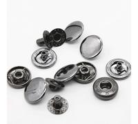 20set Druckknöpfe Schwarz,15mm Metall Druckknopf für Nähen,Kleidung, Brieftasche, Handwerk DIY(Schwarz)