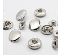 20set Druckknöpfe Silber, 15mm Metall Druckknopf für Nähen, Kleidung, Brieftasche, Handwerk DIY(Silber)