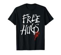 20th Century Fox Alien: Romulus Xenomorph Facehugger Free Hugs T-Shirt - Unisex - Schwarz - Klein - Kurzarm - Klassisch - Alien-Xenomorph-T-Shirt