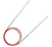 21 StüCk Rundstricknadeln Set 1 Rundstricknadeln 4,0 Mm 100cm Lang, 20 Verriegelungsstichmarkerstahlrundnadeln Mit Flexiblem Kabel, Metall Feste Rundstrickstifte FüR Chunky Wool GroßE Projekte