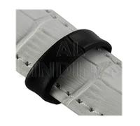 22 mm Ringschlaufen Loop Loops Hoop Echtleder Synthetik-Krokodilhaut Armbanduhr für Damen und Herren, Schwarz, Anzahl der Schlaufen: 1