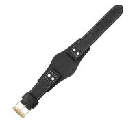 22 mm weiches Echtleder-Uhrenarmband mit integrierter Rindslederschale, passend for die Serien Fossil Ch3051/Ch2564/Ch2565/Ch2891(Black-Golden)