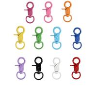 22 Stück schlüsselanhänger mit karabiner Lobster karabinerhaken klein für schlüsselanhänger Auto Edelstahl mini Carabiner (11)