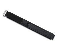 22mm Eichmüller Textil Sport Uhren Armband Schwarz, Ersatzband mit Klettverschluss