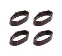 22mm Leder Uhrenarmband Schlaufen Kompatibel mit Fossil Sport 43mm Verschlussring, 4 Stück Armband Ersatzschlaufen Uhrenarmband Halter Uhrenarmband Keeper Uhrenverschluss Ringe, Braun