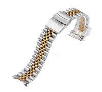 22mm Uhrenarmband for Casio MDV107-1A MDV106-1A Uhrenarmband Taucherarmband aus Stahlmetall Ersatz passend for CASIO Armband(B-Silver Gold)