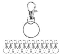 22x Karabiner Schlüsselanhänger - Schlüsselring mit Karabiner Set - Metallring