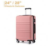 24/28 Zoll Modischer Leichter ABS Hartschalen-Koffer mit TSA-Schloss YKK-Reißverschluss 4 Doppelrollen Trolley-Reisekoffer Ideal für Männer und Frauen