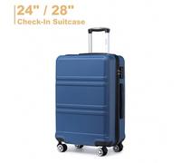 24/28 Zoll Modischer Leichter ABS Hartschalen-Koffer mit TSA-Schloss YKK-Reißverschluss 4 Doppelrollen Trolley-Reisekoffer Ideal für Männer und Frauen