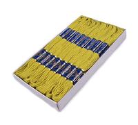 24 Docken Stickgarn je ca. 8m / Sticktwist 100% Baumwolle Stickerei verschiedene Farbwahl, Farbe :6722 braungelb