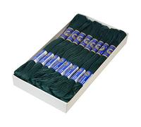 24 Docken Stickgarn je ca. 8m / Sticktwist 100% Baumwolle Stickerei verschiedene Farbwahl, Farbe :6892 dunkelgrün