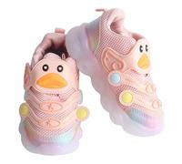24 Größe Leuchtende Schuhe für, Atmungsaktive LED-Leuchtschuhe, Baby-Cartoon-Turnschuhe, Rutschfeste -Laufschuhe, Rosa