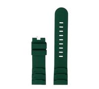 24 mm Fluorkautschuk, kompatibel mit Luminox, Casio Protrek PRW-6600 PRG-600 650, Panerai-Armband, Uhrenarmband, FKM-Band, Herrenarmband(Dark green-NO buckle)