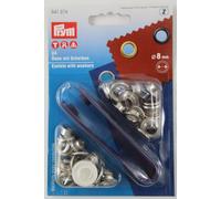 24 Ösen mit Scheiben ø 8mm silber