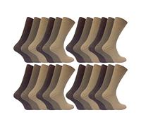 24 Paare Multipack Herren Ultimate Comfort Socken aus 100% Baumwolle EU 46 - 48