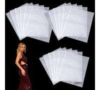 24 Stk. Bügel-Strassplatten, glitzernde Klebe-Kristallaufkleber in Weiß und AB, 13,4 x 11 in, Schmelzpatches für T-Shirts, Jacken, Taschen und Schuhe, ideal für DIY-Projekte