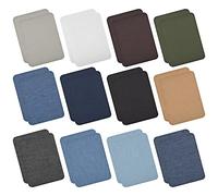 24 Stück Flicken zum Aufbügeln, Patches zum Aufbügeln Patch Sticker Kleidung Flicken Bügelflicken Aufbügelflicken 12 Farben für Jeans Reparatursatz Kleidung Verschiedene, Kinder und Erwachsene