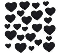 24 Stück Herzform Bügel Patches,Herz Bügelbilder,Herzen Bügelflicken Schwarz,Lässig Patches zum Aufbügeln Flicken,Bestickte Flicken zum Aufbügeln,Bügelpatches für Hut Jacke Jeans Rucksäcke
