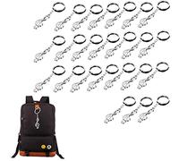 24 Stück Musiknote Schlüsselanhänger Music Keychain Music Musiknote Schlüsselanhänger Metall Kleine Musik Anhänger Schild Fausttag der Schule Geschenk Klassenzimmer Geschenk