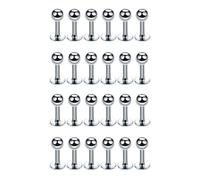 24 Stück Silber 1,2 x 6 x 3 mm 16 G 316L Edelstahl Kugel Lippe Tragus Helix Ohrring Ohrstecker Langhantelring Körper-Piercing-Schmuck-Set, 6 mm Wangenzungenringe Langhantel-Körperpiercing-Schmuck