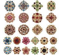 24 Teile/satz Blumen Brosche Pin Mode Kristall Corsage für Frauen in Bouquet Hochzeit Klar für Broschen Pin De Revers für Frauen Männer