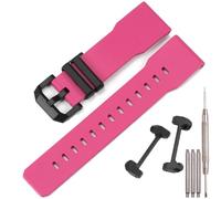 24mm Harzband Kompatibel mit Casio GA-2300-1AER Montre GA-2300-4AER GA-2300-7AER Gummi Ersatzarmband (Rose red)