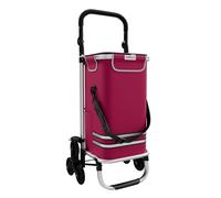 24MOVE Einkaufstrolley Alegre 3in1 Faltbar Einkaufswagen Kühlfach Rot