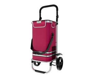 24MOVE Einkaufstrolley Vehlo 3in1 Faltbar Einkaufswagen Kühlfach Rot