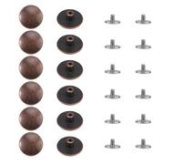 24stk Ersatzset für Birkenstock-Clogs, Ersatz für Clog-Knöpfe aus Metall für Damen und Herren(Rötlich-Braun)