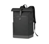 25-30L RollTop Rucksack wasserabweisend Daypack Laptoprucksack Schulrucksack, BP01003 - Schwarz / 30L