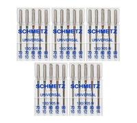 25 Schmetz Universal Nähmaschinennadeln 130/705H 15x1H Größen 70/10, 80/12, 90/14, Limitierte Auflage