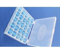 36-Spulen-Box mit 24 blaue Spulen für PFAFF Modelle (blaue) mit Stahl-Greifer und -Spulenkapsel