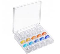 25 Stück Nähmaschinen-Spulenhalter - 2 X 1,1 Cm Metall-Spulenkapsel Für Nähmaschinen, Edelstahl-Spulenkapseln Mit Transparenter Aufbewahrungsbox Für Designer, Profis, Anfänger, Männer Und Frauen