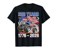 250 America Years 1776 2026 Monster Truck Toddlers Boys Kids T-Shirt