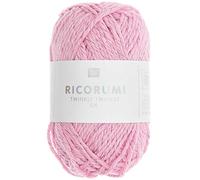 25g Ricorumi -Twinkly Twinkly - Farbe: 08 - rosa/ rainbow - feine Baumwolle zum Häkeln von Amigurumi-Figuren mit Glitzer-Effekt
