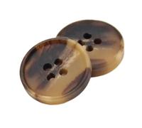 25mm 30mm Kunstharz-Hornknöpfe, schwarze Nähknöpfe, H488Brown, 25mm 10pcs