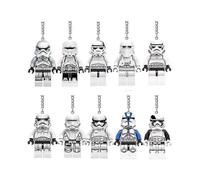26-27 10pcs Keychain Charm Star Wars Stormtrooper Assembled Netflix Couple Gift Building Block Building Block Man