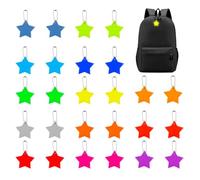 26 Stück Reflektor Anhänger,13 Farben Stern Reflektoren Kinder Mitgebsel Kindergeburtstag Leuchtanhänger Schulranzen Sicherheits Reflektor Anhänger schlüsselanhänger kinder für Schulranzen Rucksack