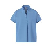 JOOP! Regular Fit Bluse mit V-Ausschnitt Modell 'Basilia' in Blau, Größe 40