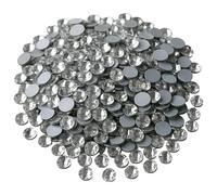 2880 Stück Hotfix Strasssteine 2.7-2.9mm weiß, Strasssteine für Textilien, runde Kristall-Edelsteine, für Kleidung, Schuhe & DIY Bastelprojekte