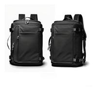 28L-38L Erweiterbarer Sportrucksack, Oxford Wanderrucksack mit unabhängigem Schuhfach, Laptophülle für 15,6 Zoll, wasserdichte Reisetasche (Schwarz)