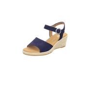 Gabor Damen Riemchensandalen, Frauen Sandalen,offene Schuhe,Strandschuhe,Sandaletten,Sommersandalen,Absatz,Dark-Blue (Jute),37 EU / 4 UK